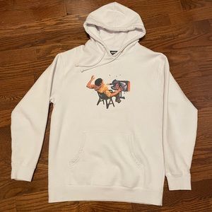 Hockey Skateboards Ultraviolence White Hoodie - Size Medium